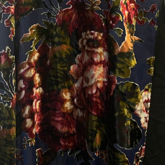 NWT Zara Floral Velvet Burnout Kimono - Women Size M - Multicolored - Picture 3 of 9